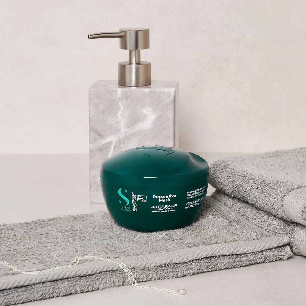 Alfaparf Milano Semi Di Lino Reparative Reconstruction Hair Mask 500ml - Image 4