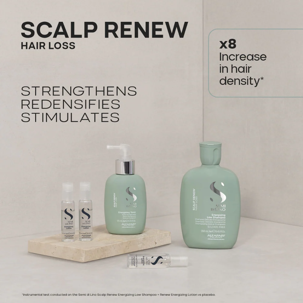 Alfaparf Milano Semi Di Lino Scalp Renew Energising Low Shampoo 250ml - Image 5