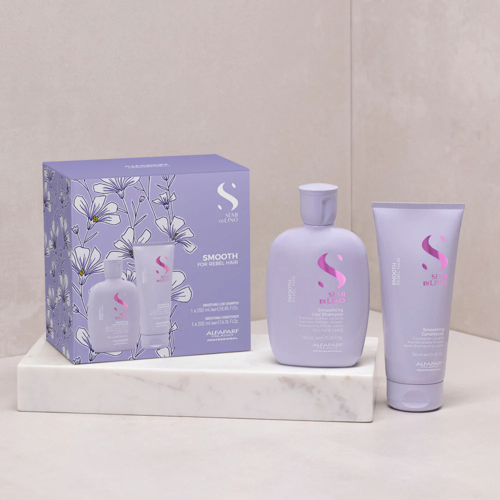 Alfaparf Milano Semi Di Lino Smooth Rebel Hair Duo Kit - Image 3