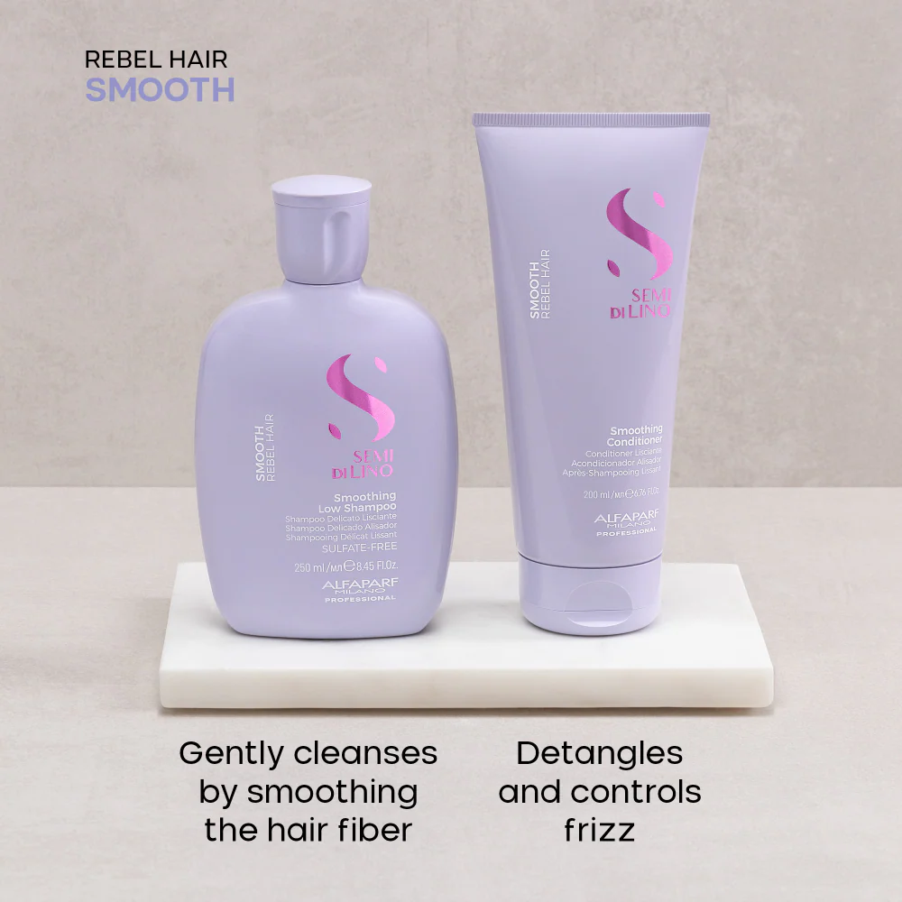 Alfaparf Milano Semi Di Lino Smooth Rebel Hair Duo Kit - Image 4
