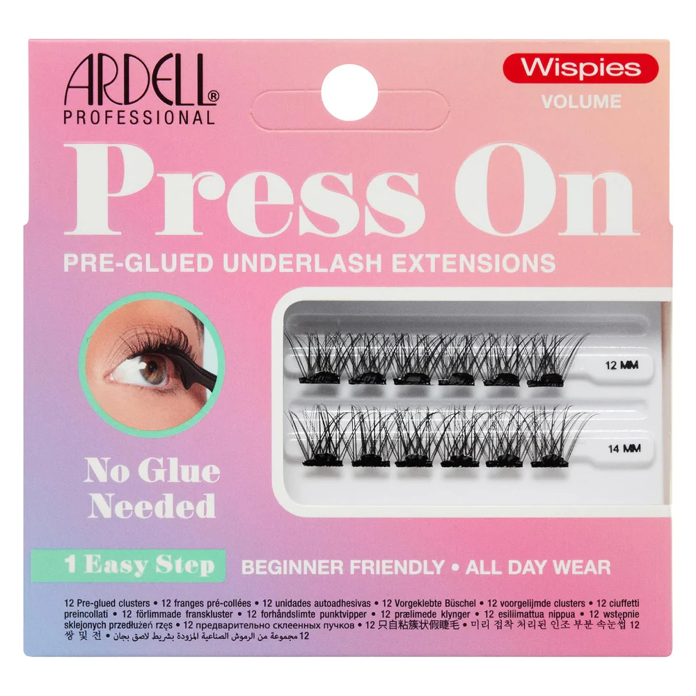 Ardell Press On Pre-Glued Underlash Extensions Wispies Volume Black