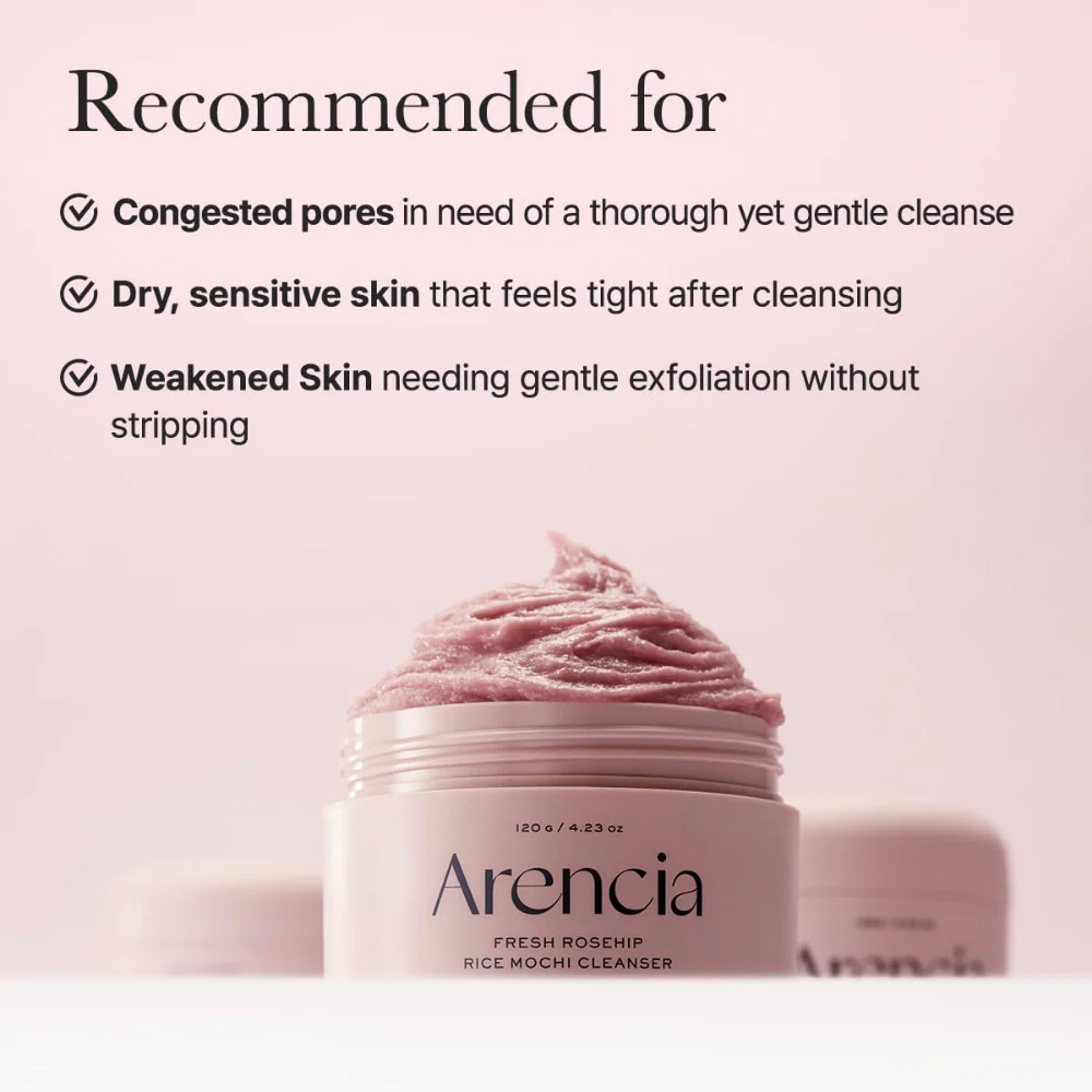 Arencia Fresh Royal Rosehip Mochi Cleanser 120g - Image 6
