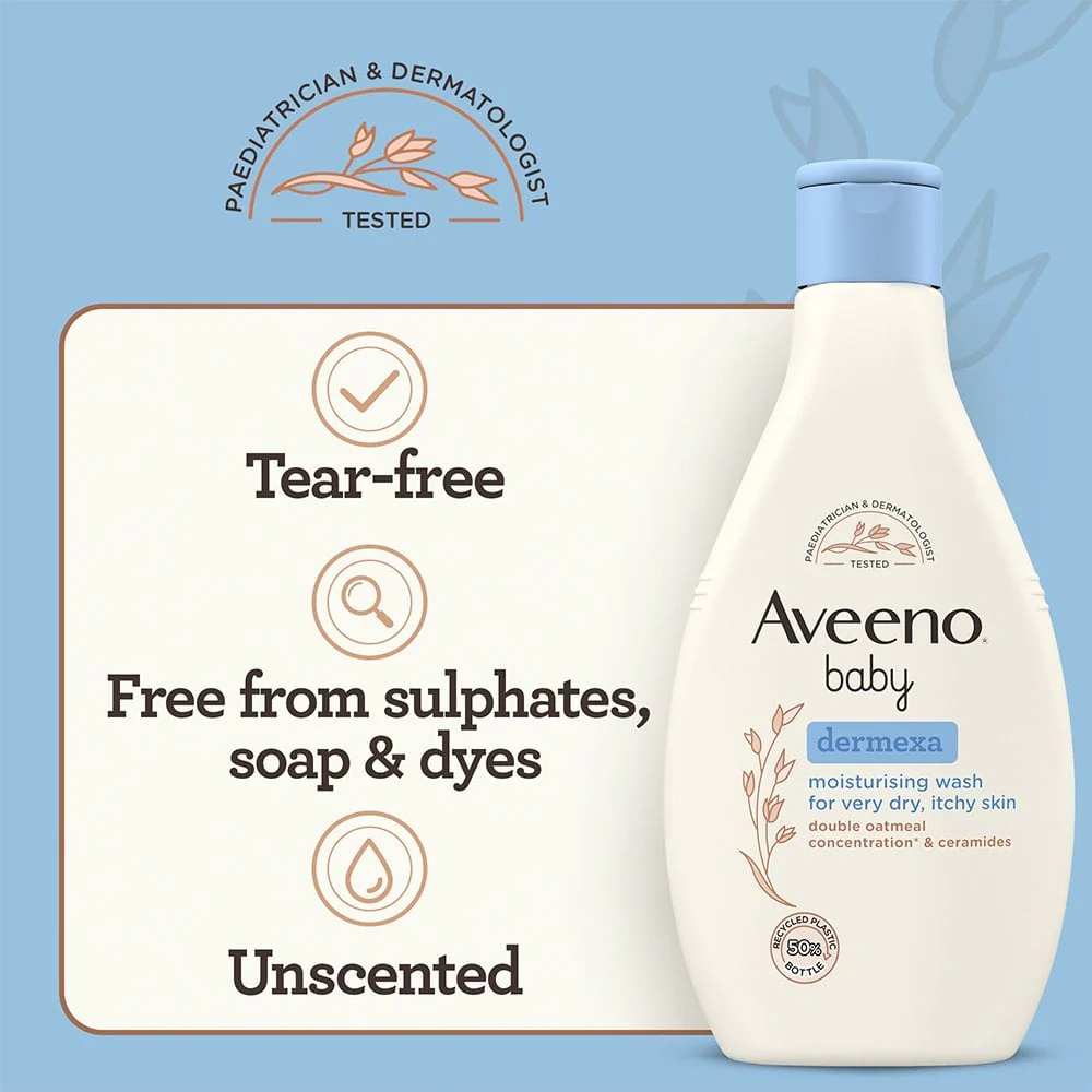 Aveeno Baby Dermexa Moisturing Wash 250ml - Image 4