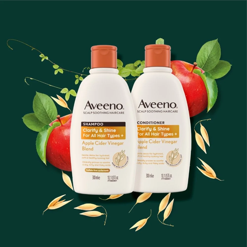 Aveeno Clarify and Shine+ Apple Cider Vinegar Conditioner 300ml - Image 6