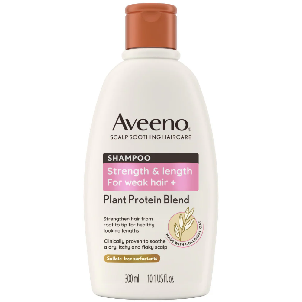 Aveeno Strength & Length Plant-Based Keratin Blend Shampoo 300ml