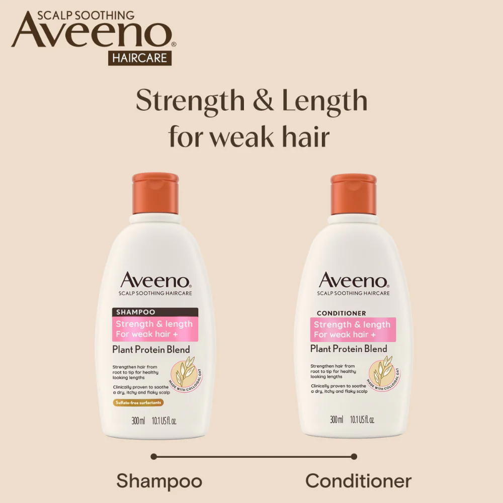 Aveeno Strength & Length Plant-Based Keratin Blend Shampoo 300ml - Image 8