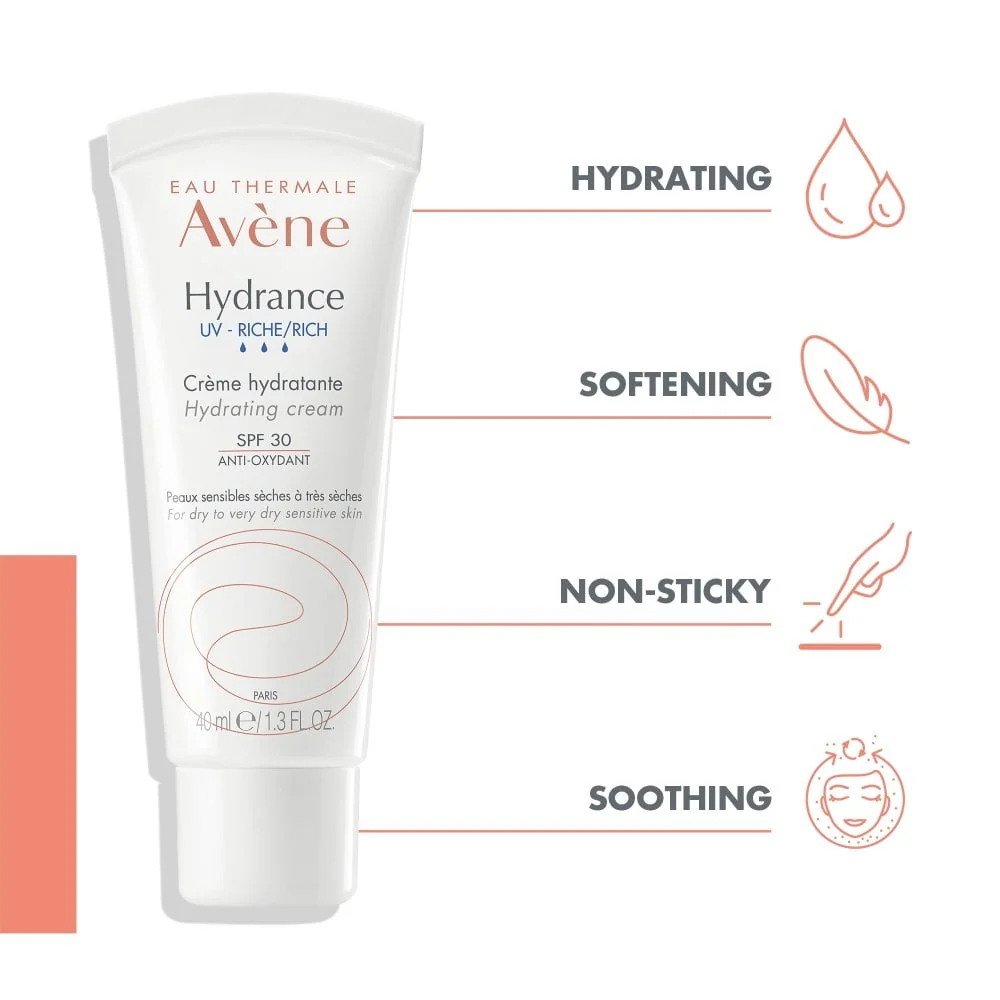 Avene Hydrance Rich-UV Hydrating Cream Moisturiser SPF30 40ml - Image 3