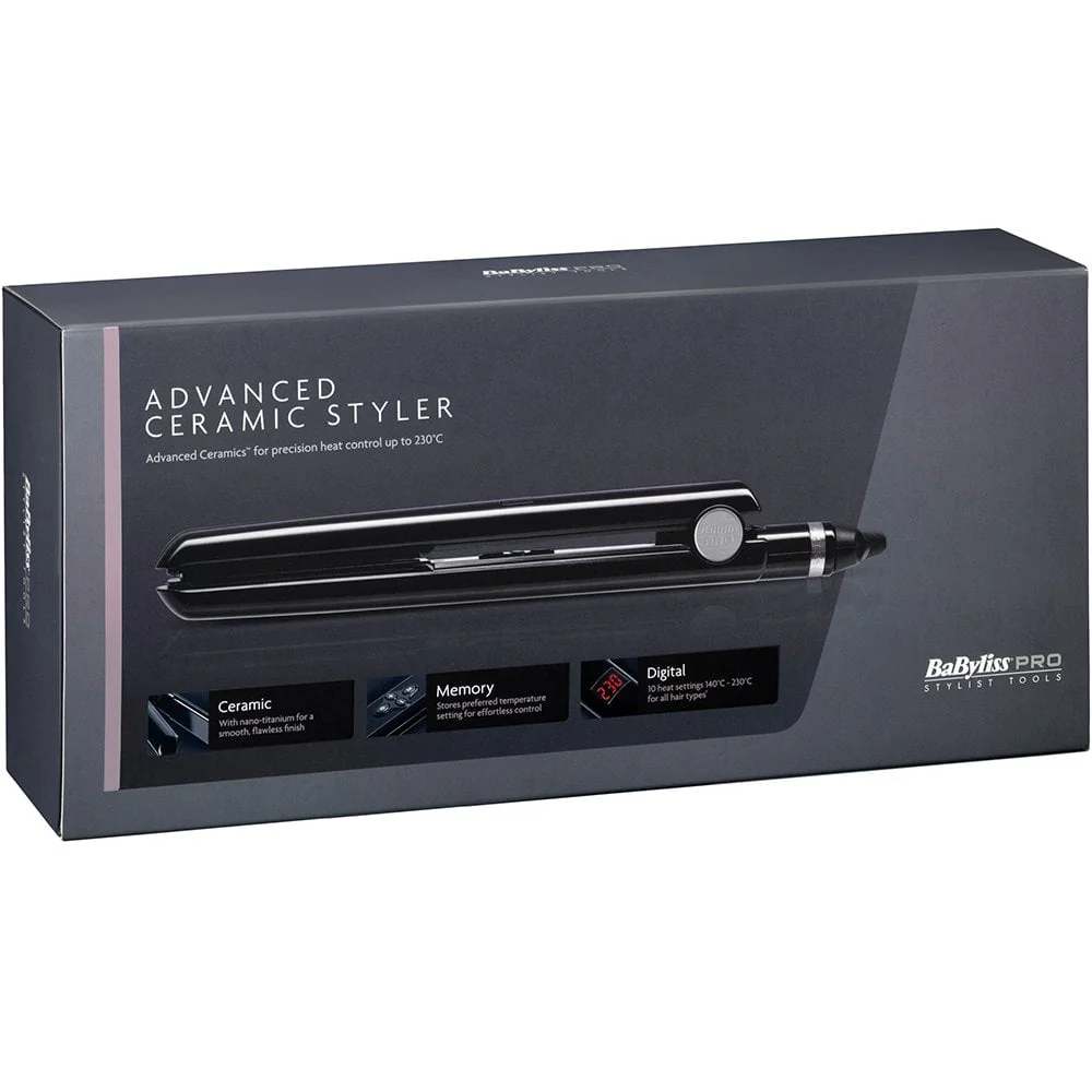 Babyliss Pro Advanced Ceramic Styler Hair Straightener - Image 4