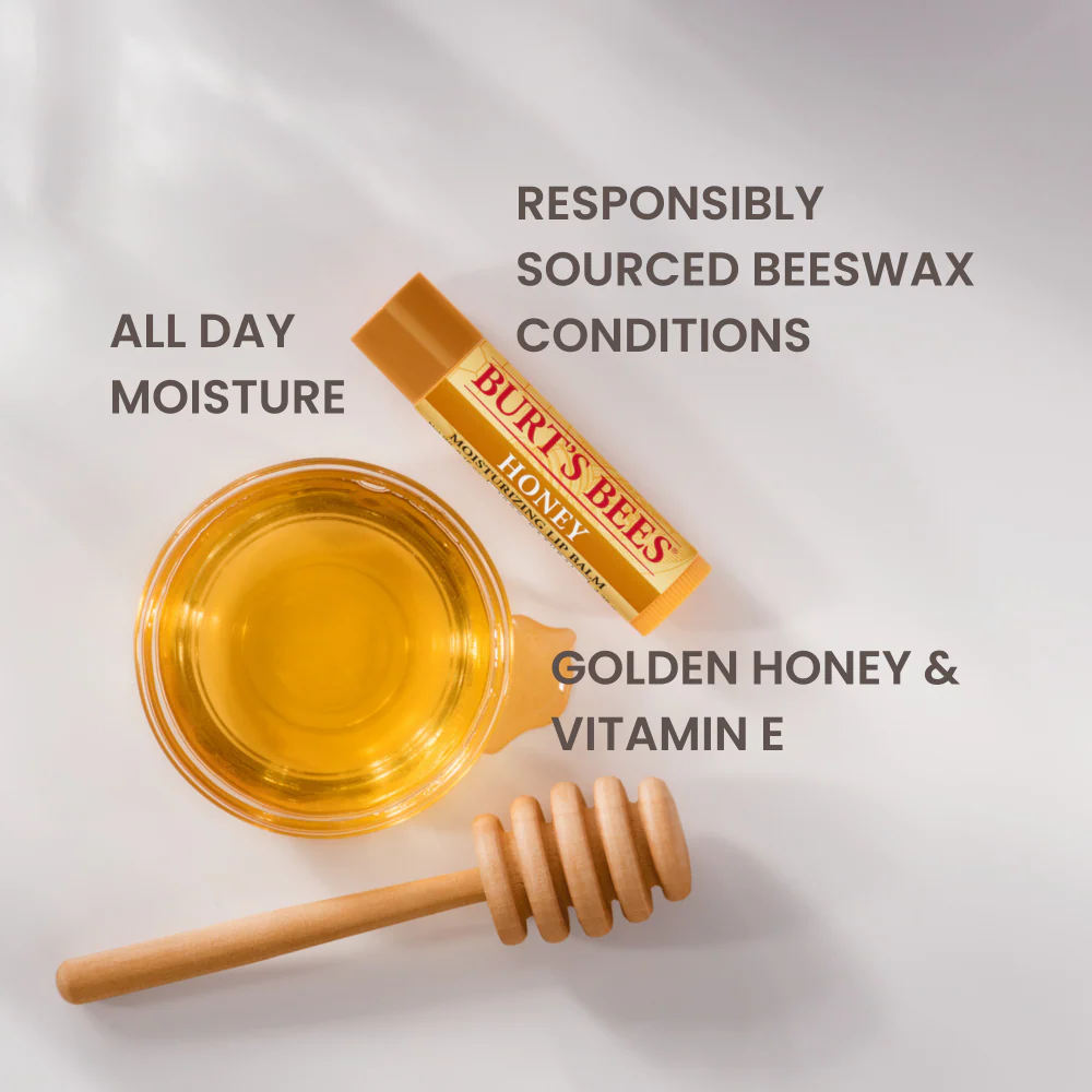 Burt's Bees Beeswax & Honey Lip Balm Set 4 x 4.25g - Image 5