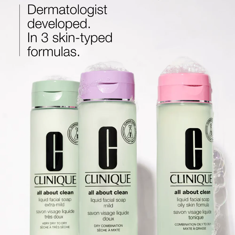 Clinique All About Clean Liquid Facial Soap for Oily Skin 200ml - Image 2