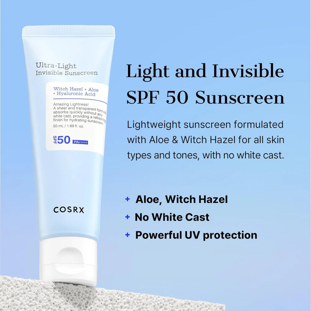 CosRx Ultra Light Invisible Sunscreen PA++++ SPF50 50ml - Image 2