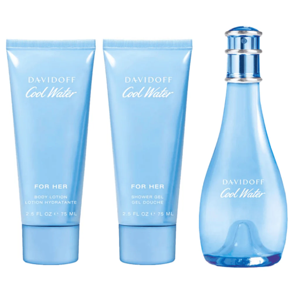 Davidoff Cool Water For Women Eau De Toilette Gift Set 100ml - Image 2