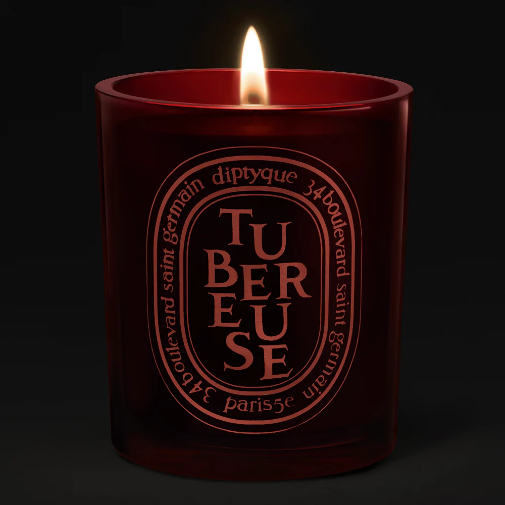 Diptyque Tubereuse Red Medium Jar Candle 300g - Image 2
