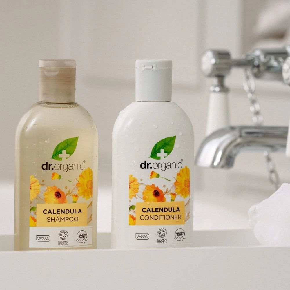 Dr. Organic Calendula Shampoo & Conditioner Twin 2 x 265ml - Image 3