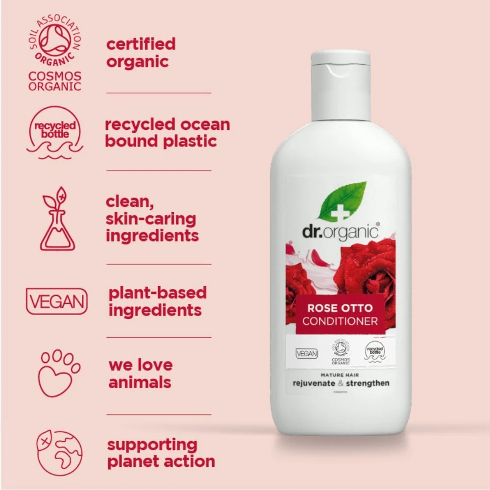 Dr. Organic Rose Otto Conditioner 265ml - Image 3