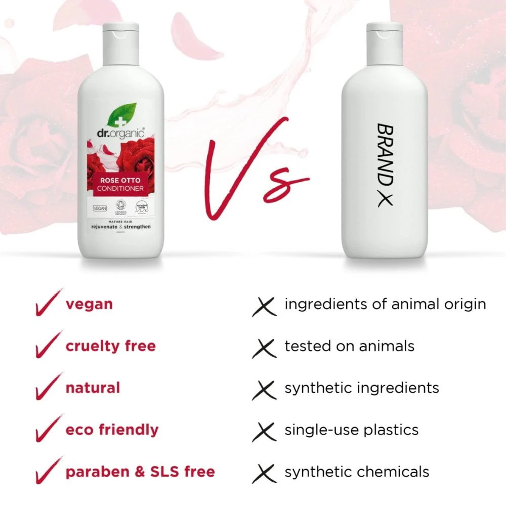 Dr. Organic Rose Otto Conditioner 265ml - Image 4