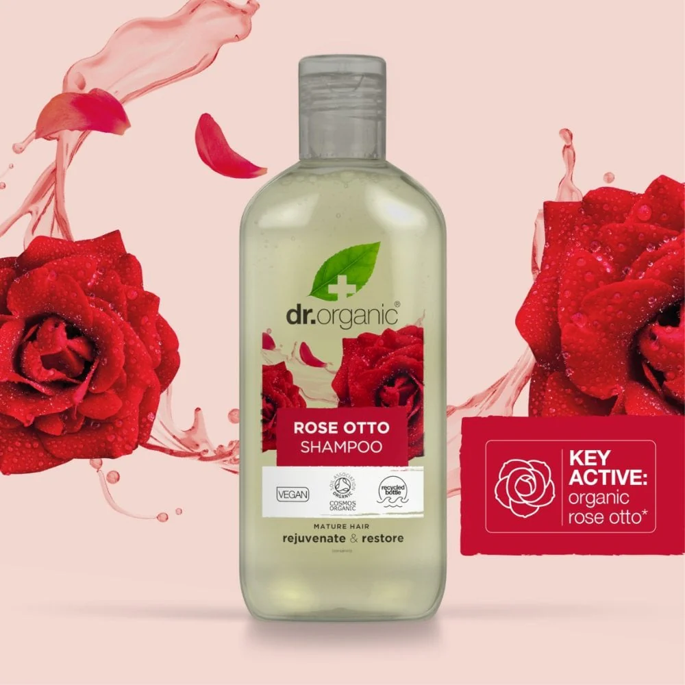 Dr. Organic Rose Otto Shampoo 265ml - Image 2