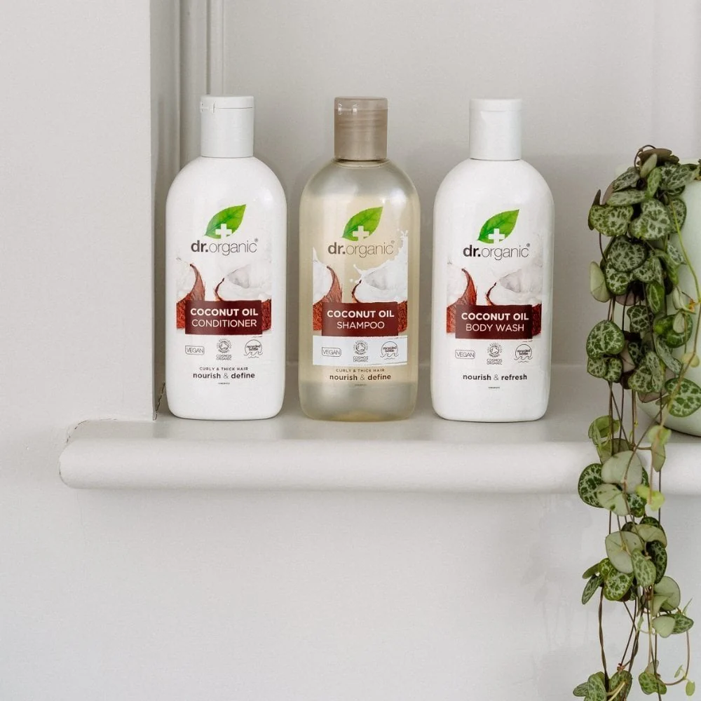 Dr. Organic Virgin Coconut Oil Shampoo & Conditioner Twin 2 x 265ml - Image 5
