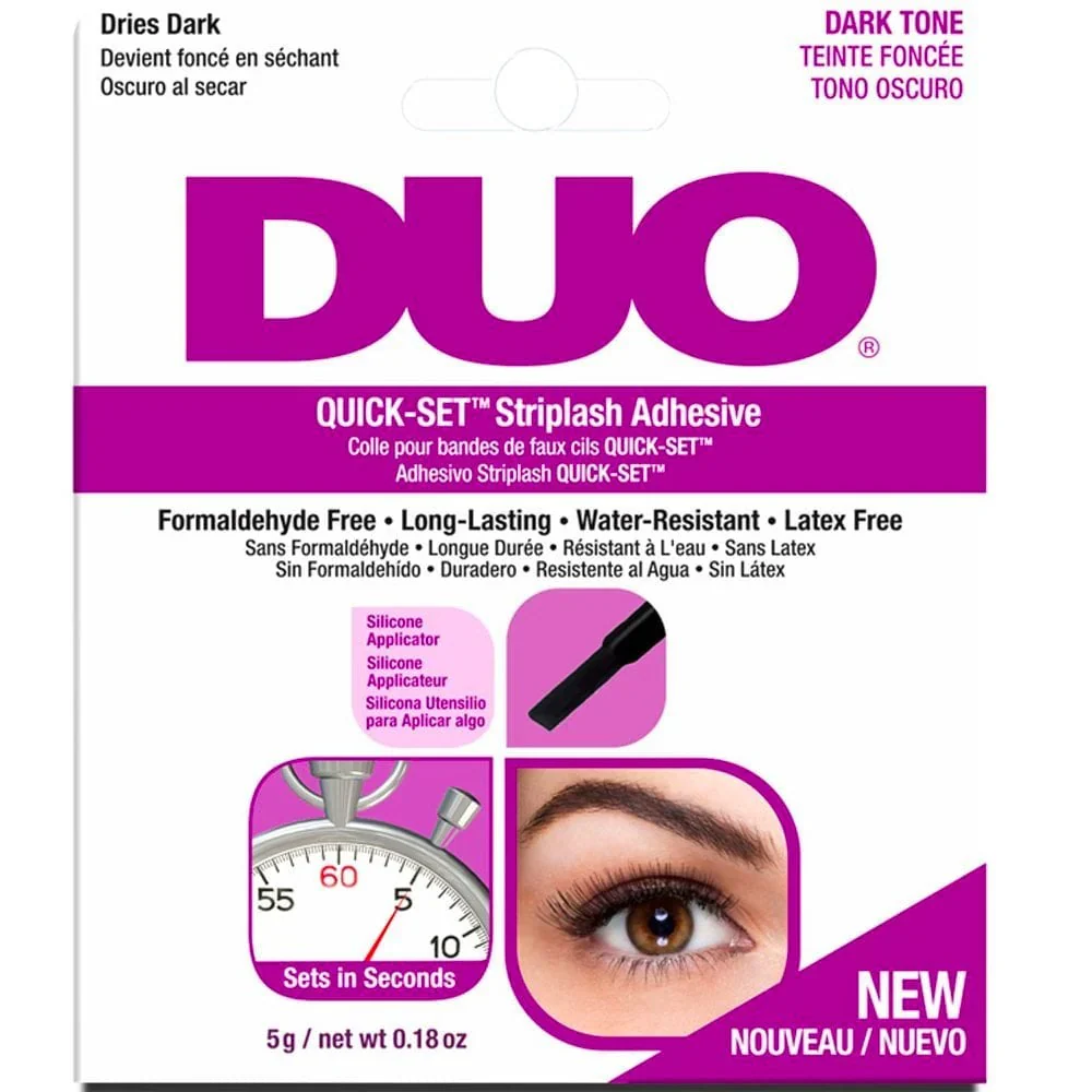 Duo Eyelash Glue Quick-Set Striplash Adhesive Formaldehyde & Latex-Free Dark 5g