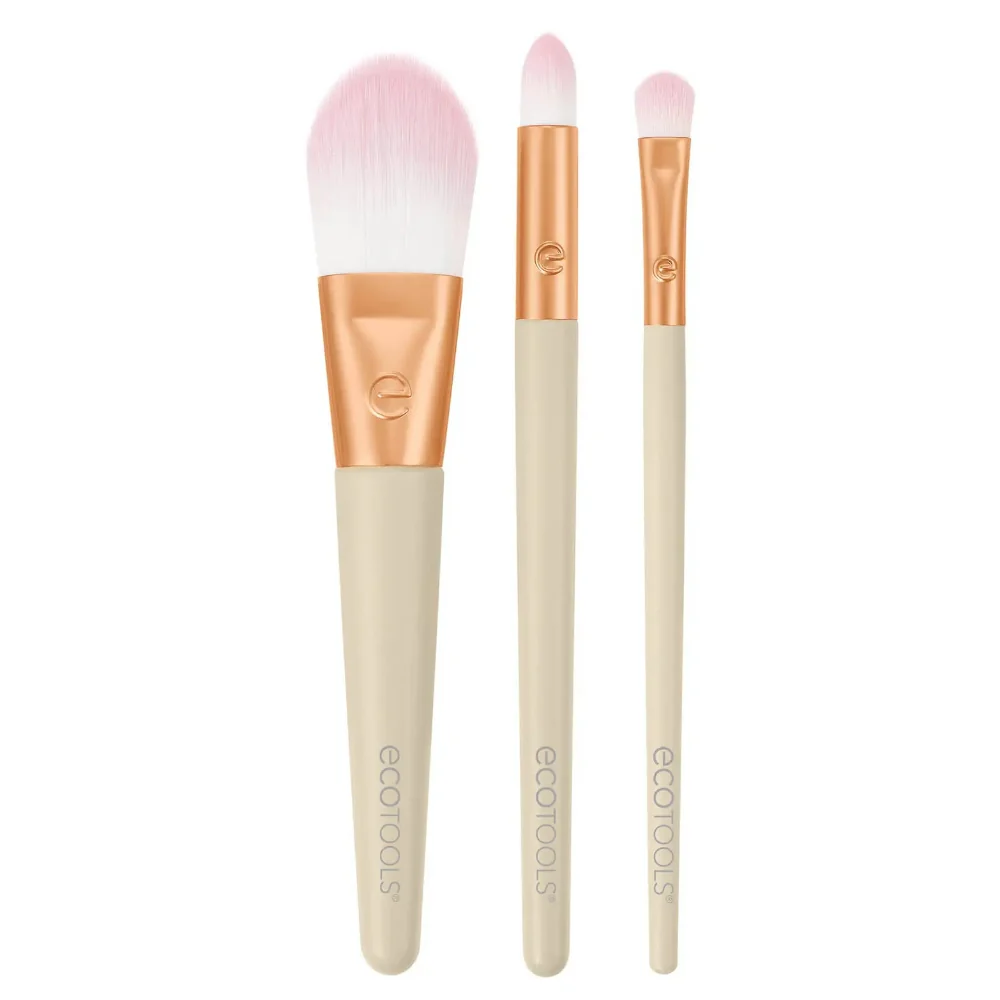 EcoTools Limited Edition 3 Piece Bamboo Mini Makeup Brushes Max Glow - Image 2