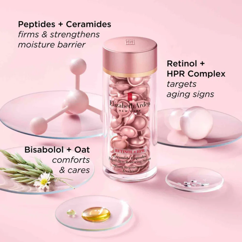 Elizabeth Arden Retinol + HPR Rapid Skin Renewing Ceramide Serum 90 Capsules - Image 7