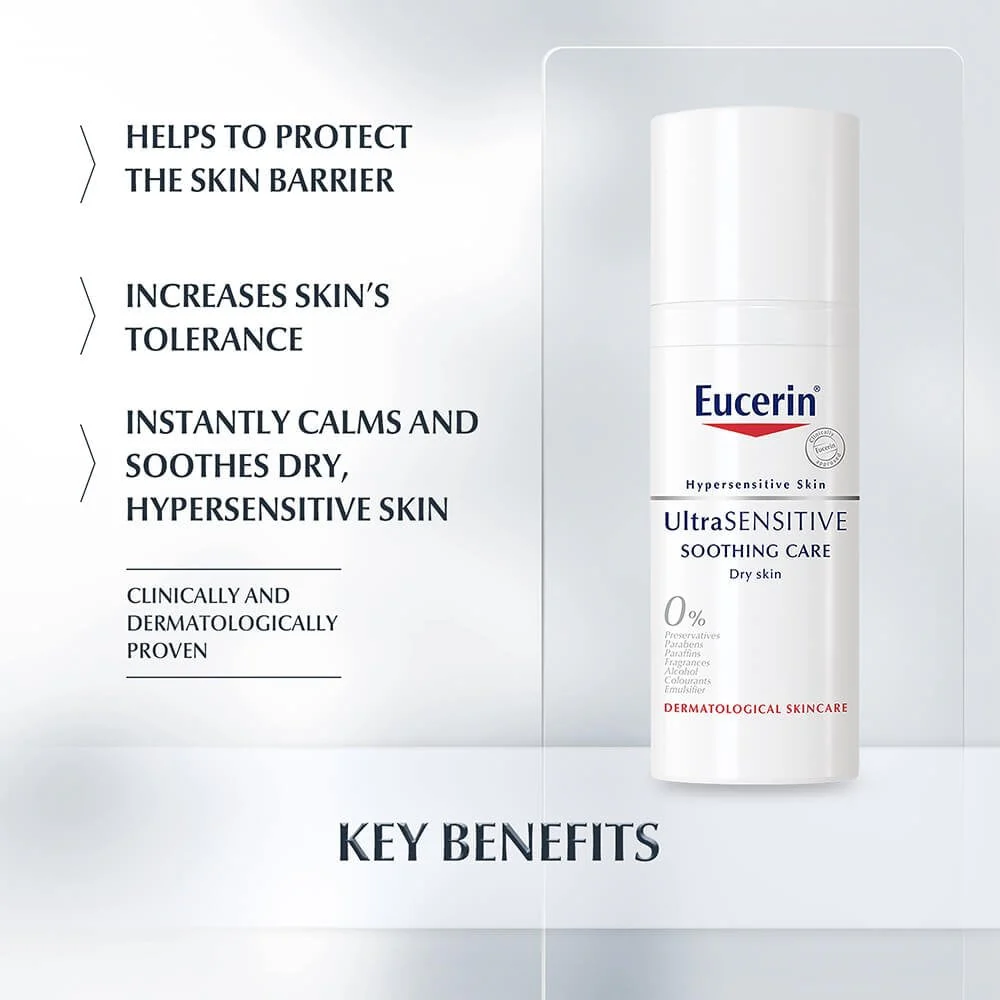 Eucerin UltraSensitive Soothing Care Cream Normal to Combination Skin 50ml - Image 5