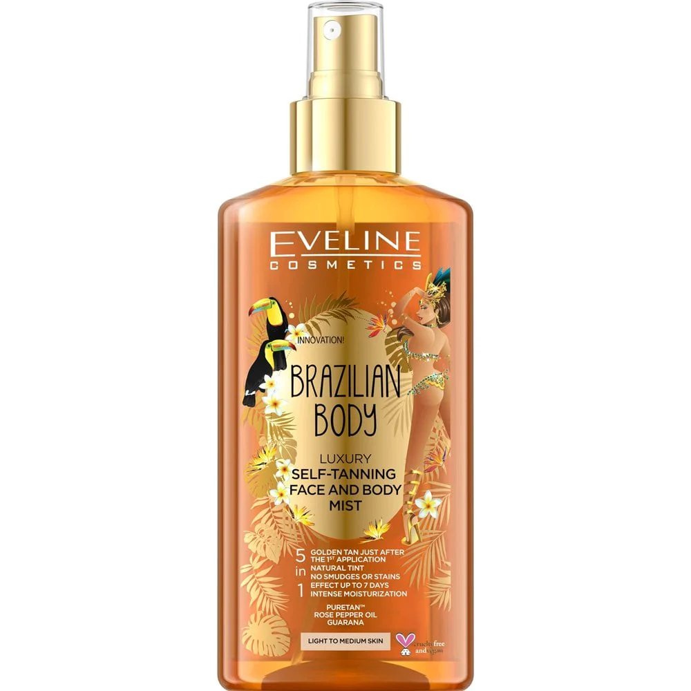Eveline Cosmetics Brazilian Body 5-in-1 Luxury Self-Tanning Face & Body Mist 150ml