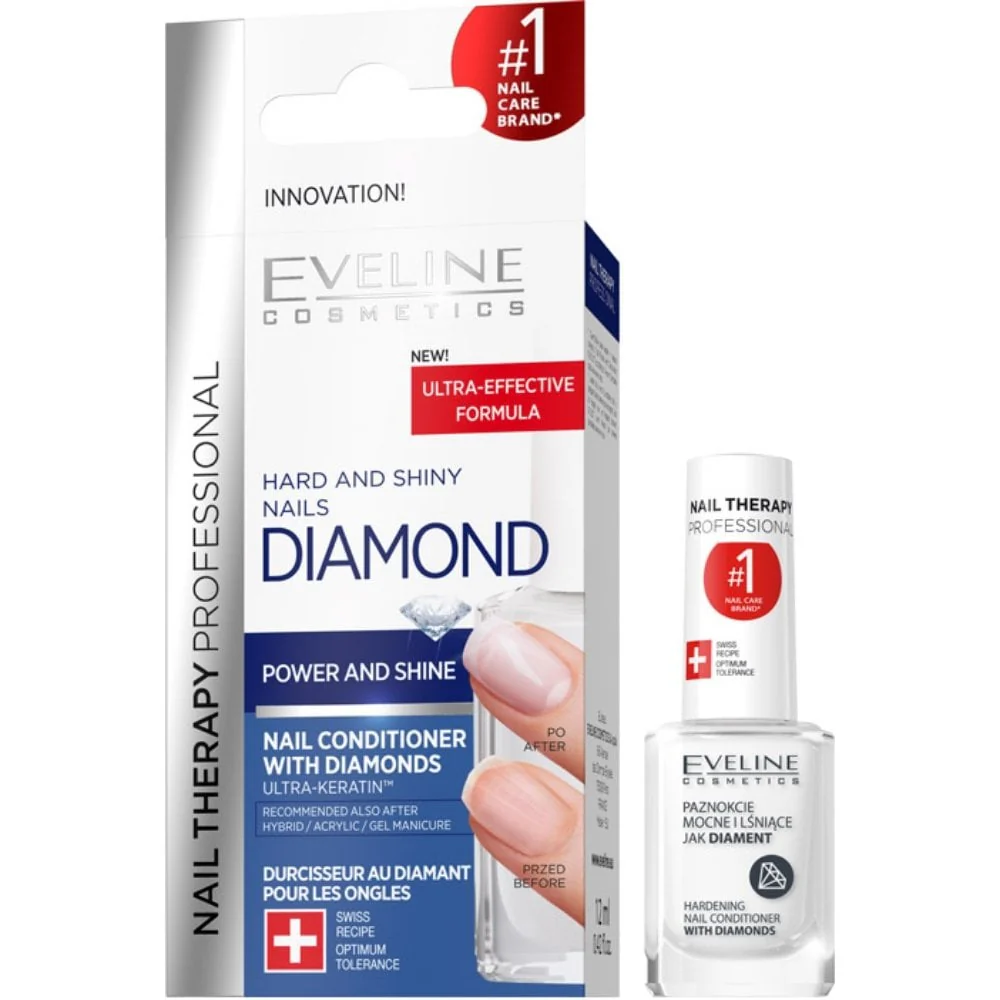 Eveline Cosmetics Nail Therapy Professional Diamond Hard and Shiny Nails 12ml