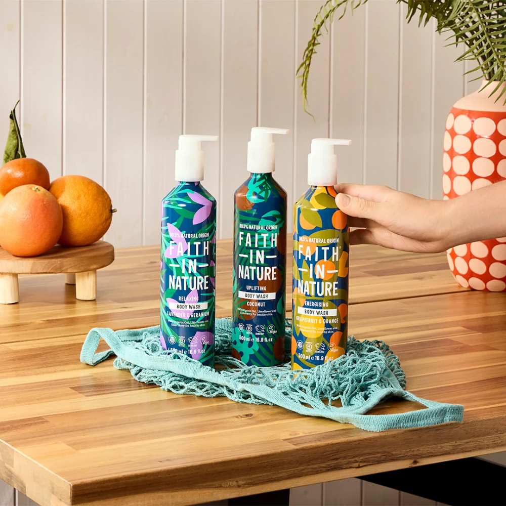 Faith In Nature Grapefruit & Orange Body Wash Aluminium Bottle 500ml - Image 3