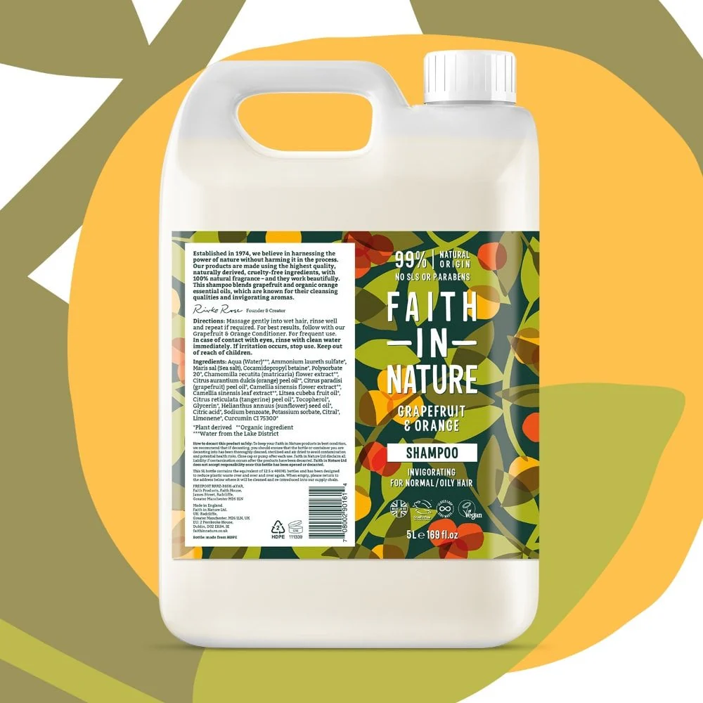 Faith In Nature Grapefruit & Orange Shampoo 5000ml - Image 2