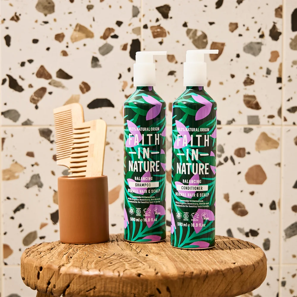 Faith In Nature Lavender & Geranium Shampoo Aluminium Bottle 500ml - Image 2