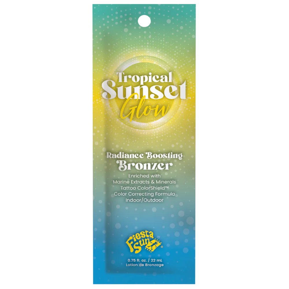 Fiesta Sun Tropical Sunset Glow Radiance Boosting Bronzer Tanning Accelerator Lotion Sachet 22ml