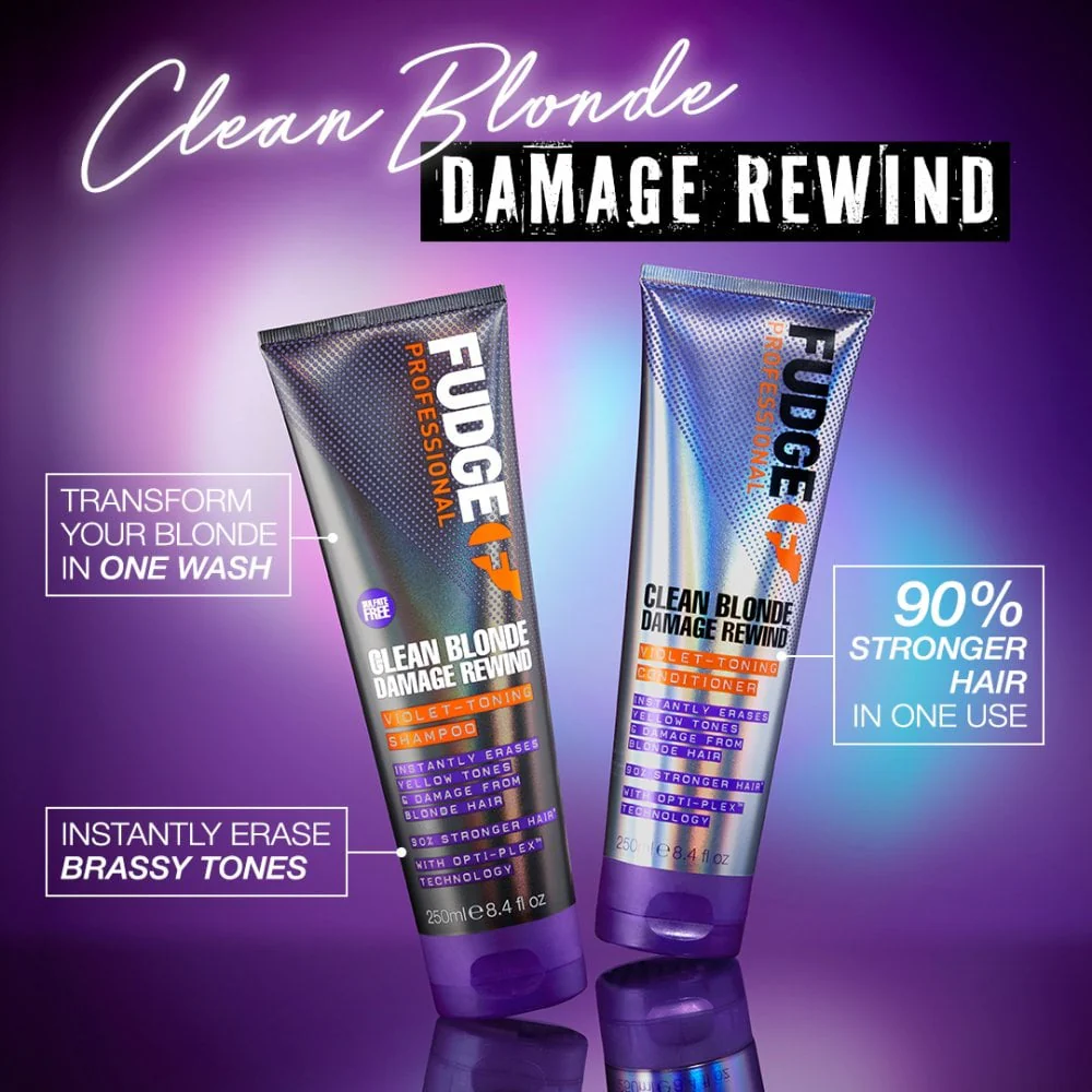 Fudge Professional Clean Blonde Violet-Toning Shampoo 1000ml - Image 2