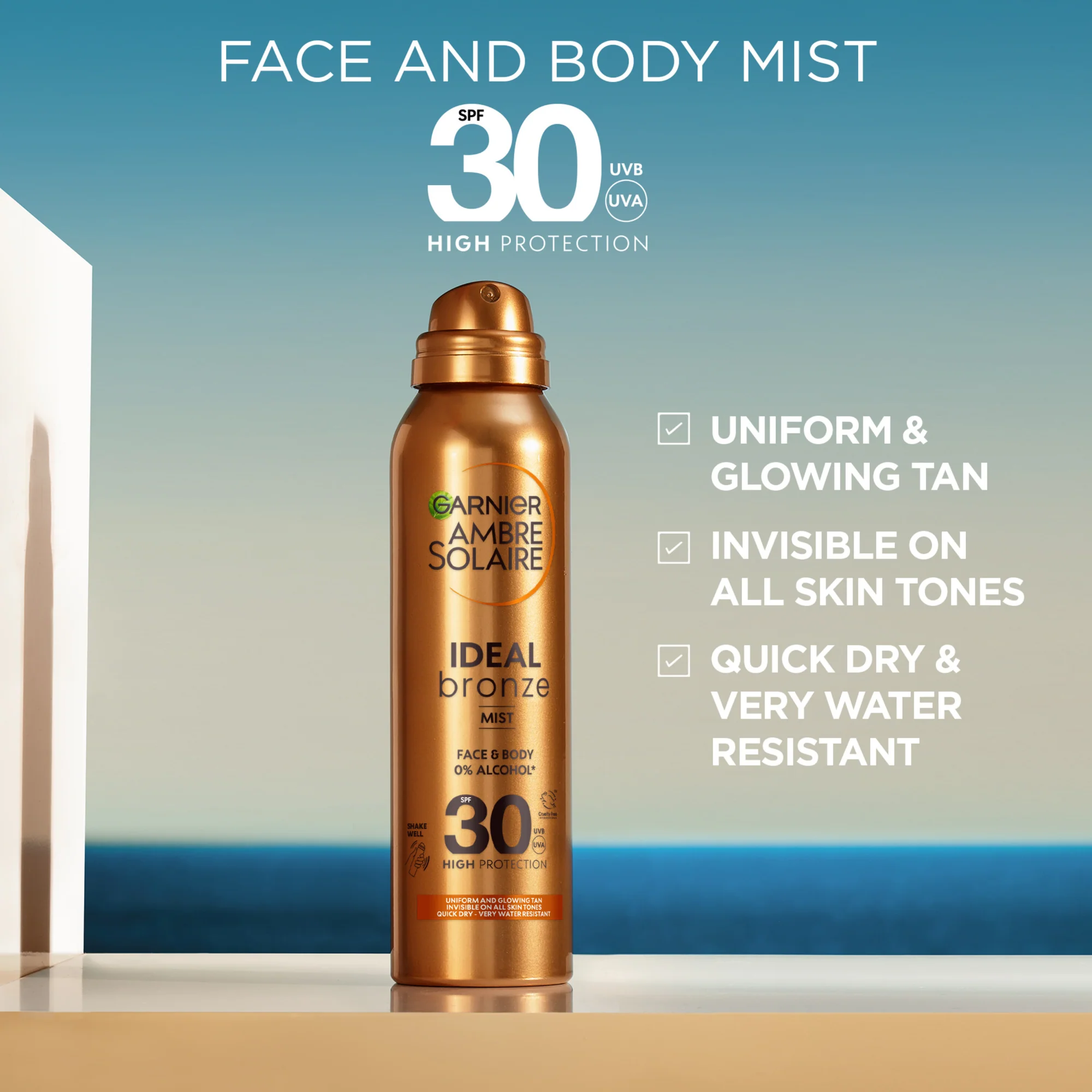 Garnier Ambre Solaire Ideal Bronze Tanning Mist SPF30 150ml - Image 2