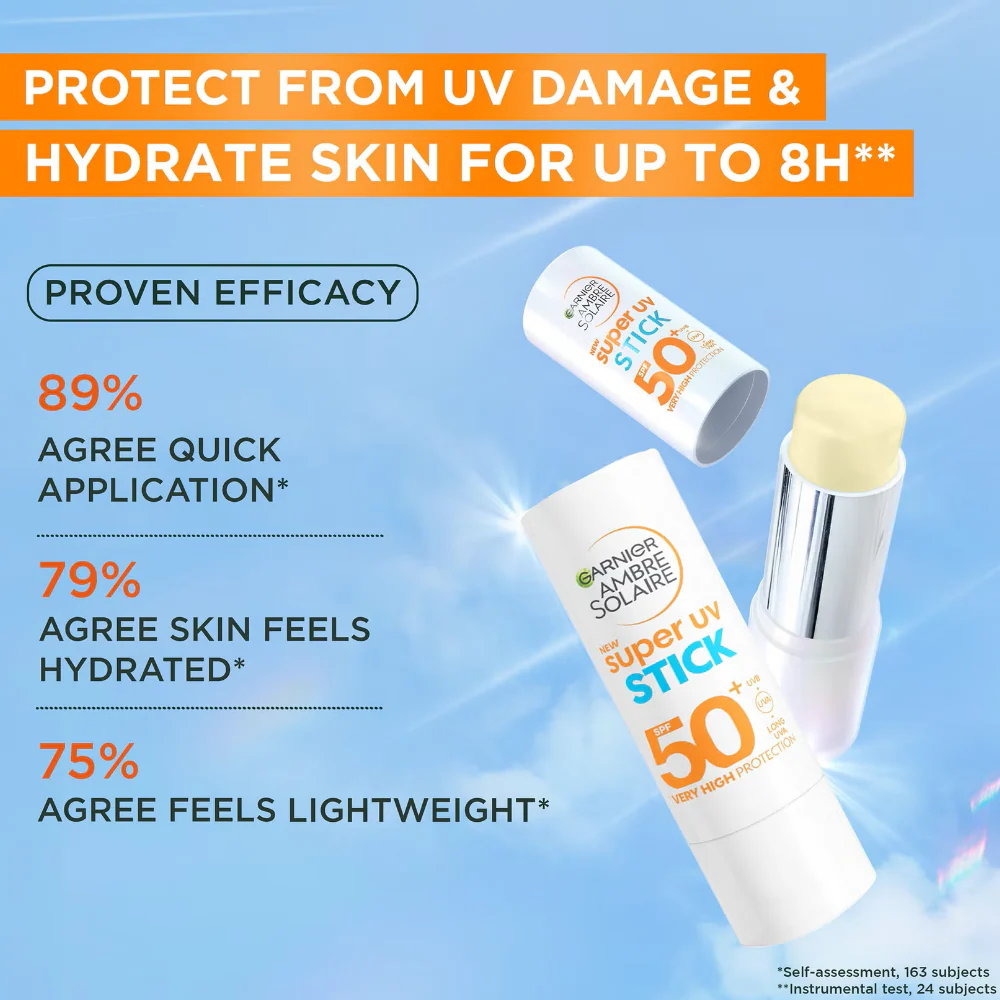 Garnier Ambre Solaire Super UV Sunscreen Stick SPF50+ 18g - Image 2