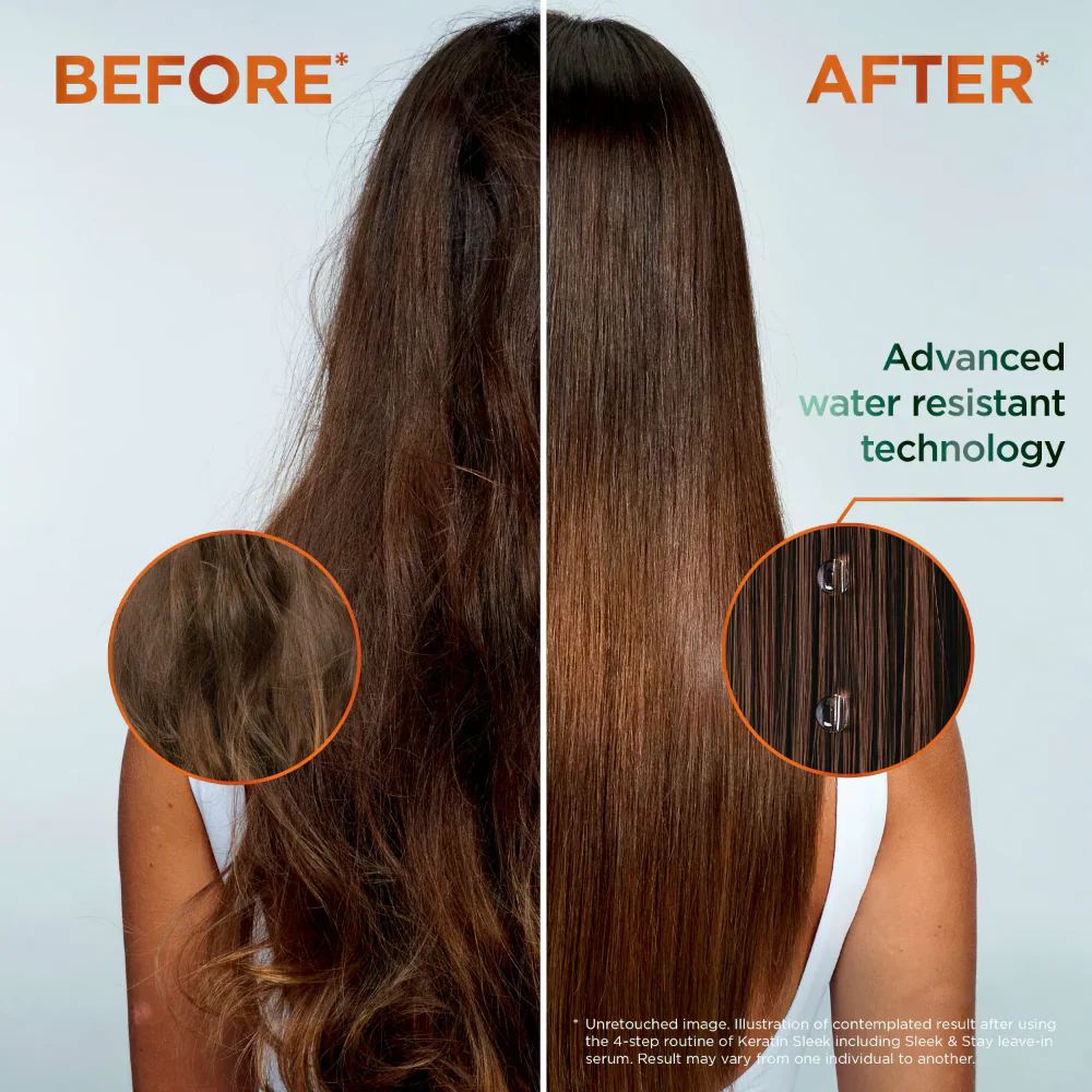 Garnier Fructis Keratin Sleek No. 1 Shampoo & Conditioner Twin 2 x 200ml - Image 4