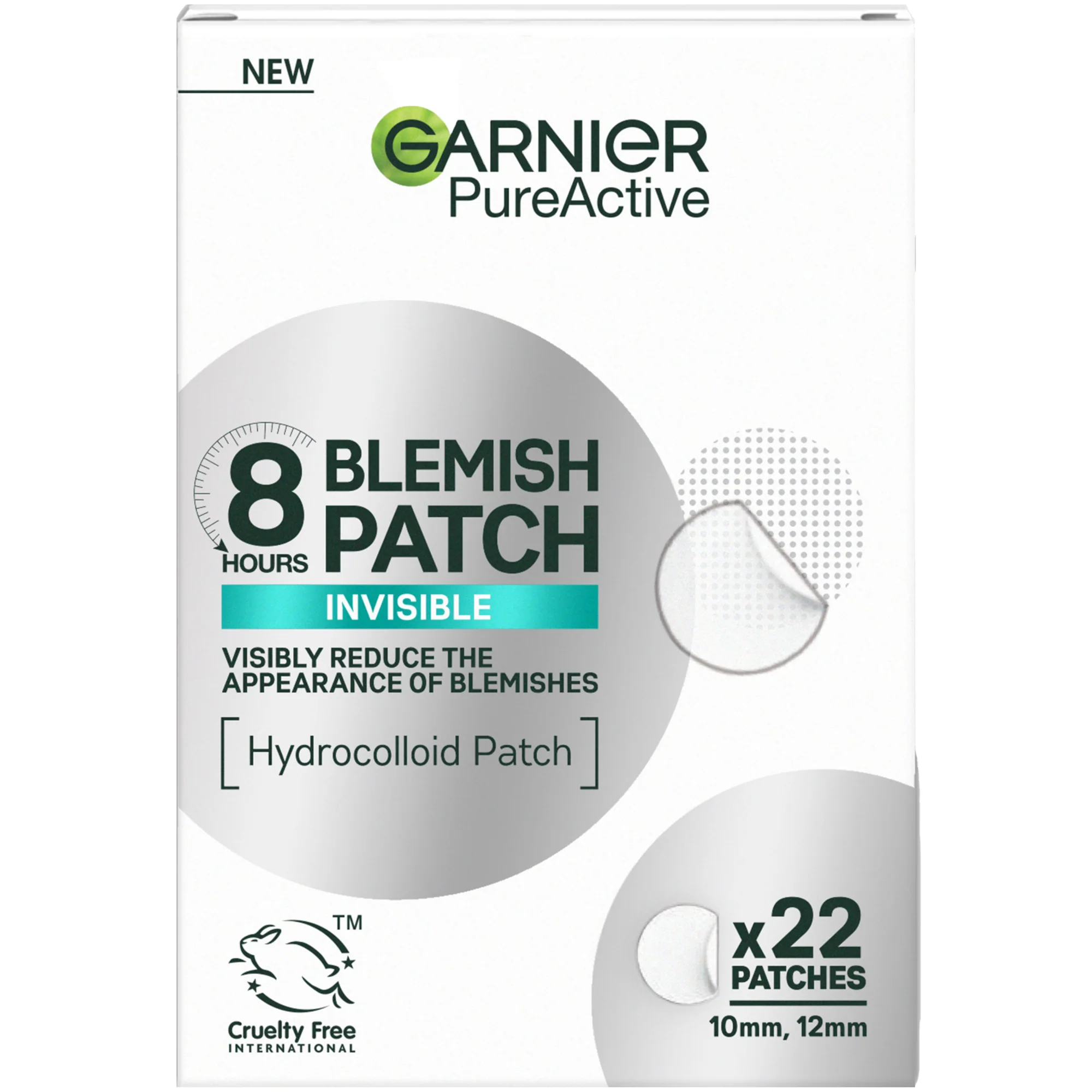Garnier Pure Active 8 Hour Invisible Blemish Hydrocolloid Patches x22