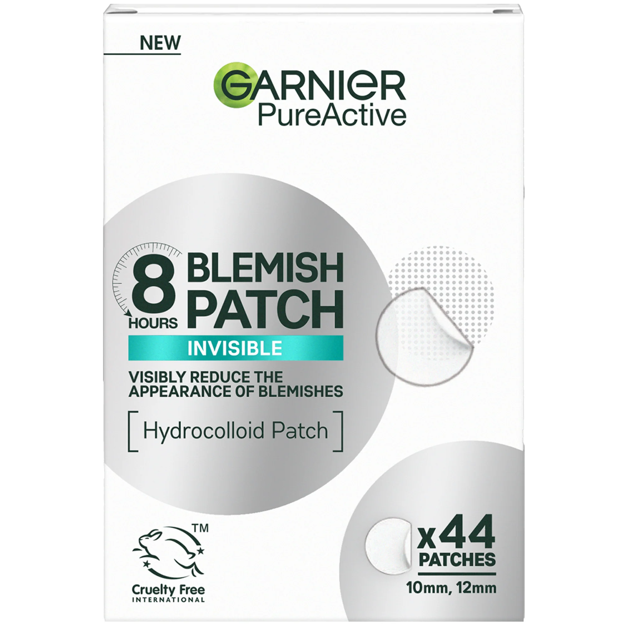 Garnier Pure Active 8 Hour Invisible Blemish Hydrocolloid Patches x44