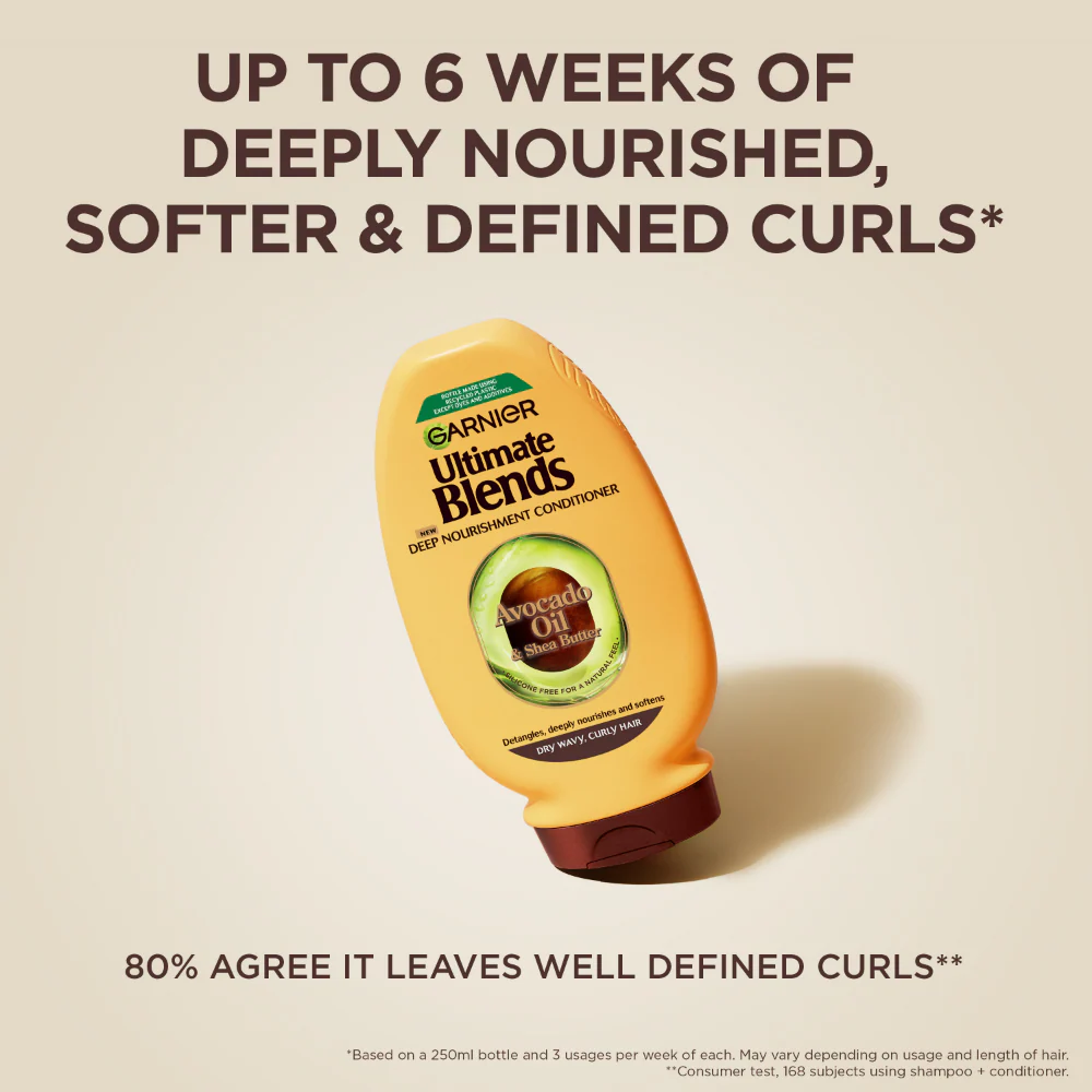 Garnier Ultimate Blends Avocado Oil & Shea Butter Deep Nourishment Conditioner 250ml - Image 2