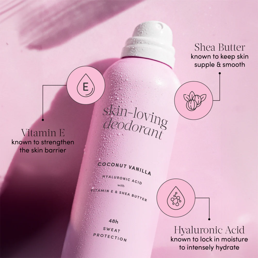 Gem Skin Loving Deodorant Spray Coconut Vanilla 200ml - Image 3