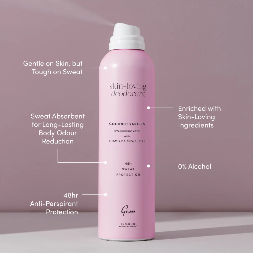 Gem Skin Loving Deodorant Spray Coconut Vanilla 200ml - Image 4