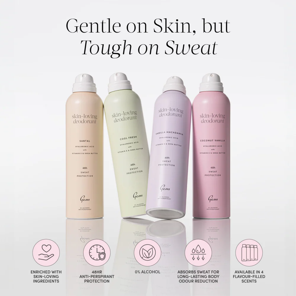 Gem Skin Loving Deodorant Spray Coconut Vanilla 200ml - Image 6