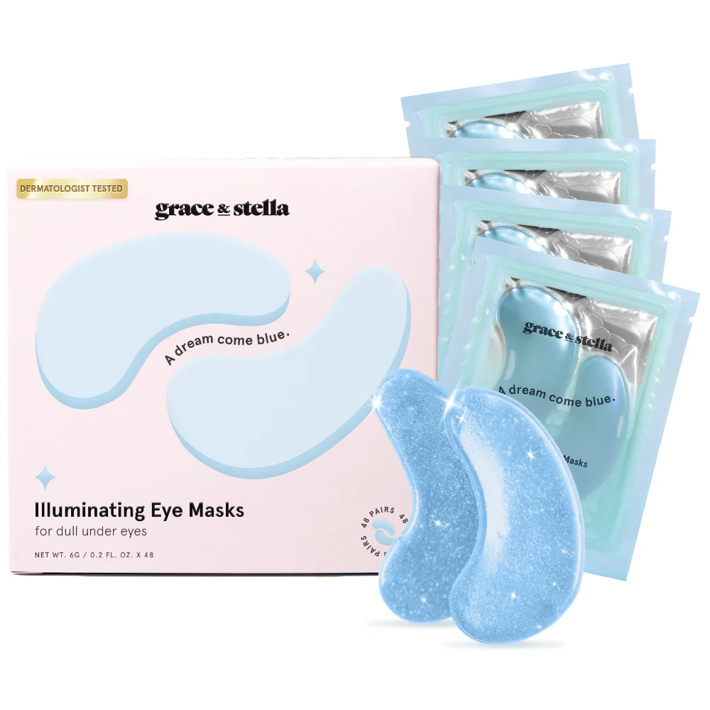 Grace & Stella Illuminating Blue Under Eye Masks Pack of 48