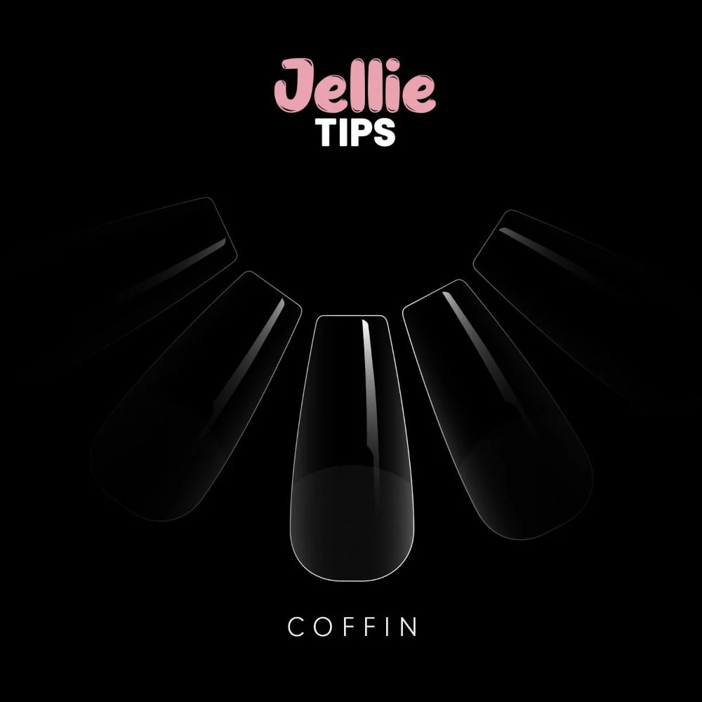 Halo Jellie Tips Soft Gel Nail Tips Coffin x120 Sizes 0-11 - Image 2