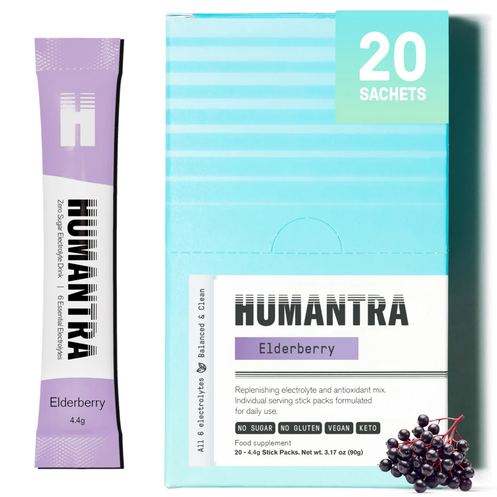 Humantra Elderberry Electrolyte Powder Hydrating Supplement x20 - Image 2