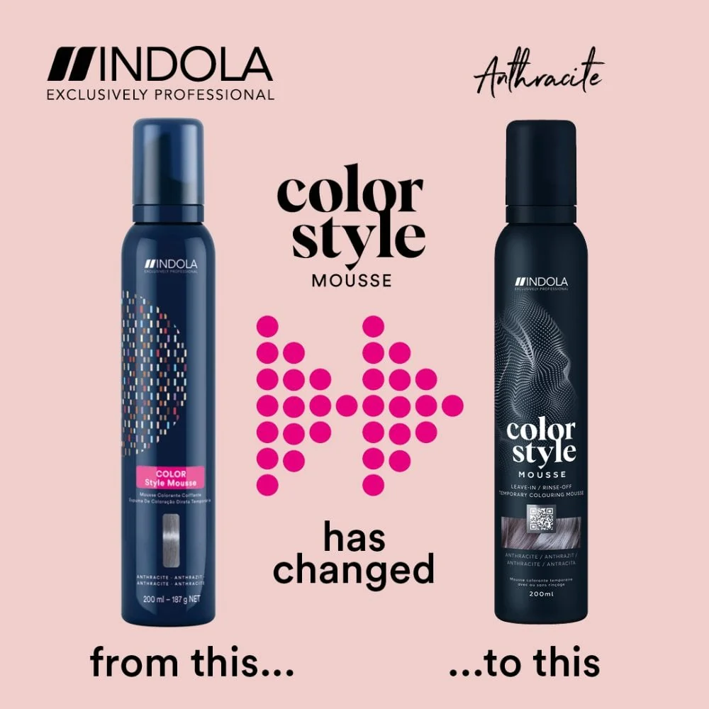 Indola Colour Style Mousse Anthracite 200ml - Image 3