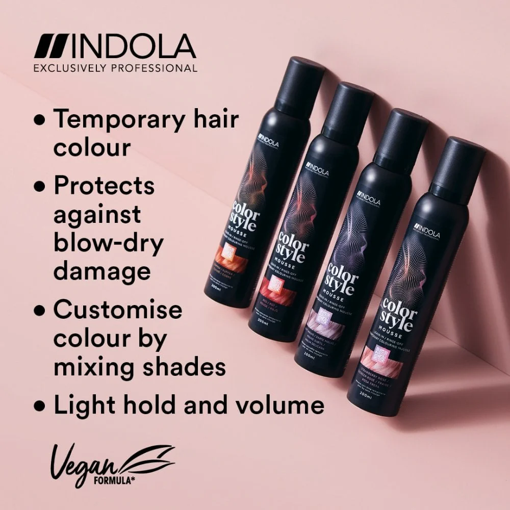 Indola Colour Style Mousse Strawberry Rose 200ml - Image 4