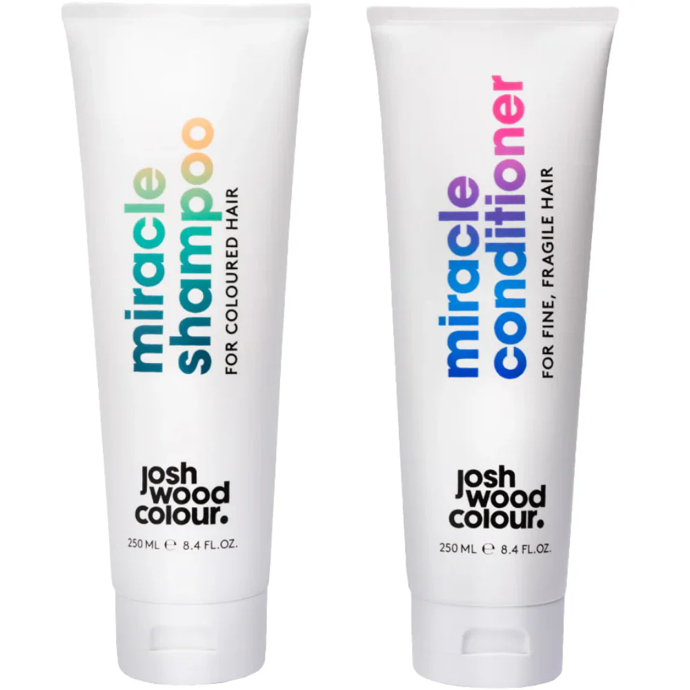 Josh Wood Colour Miracle Shampoo & Miracle Conditioner for Fine & Fragile Hair 2 x 250ml