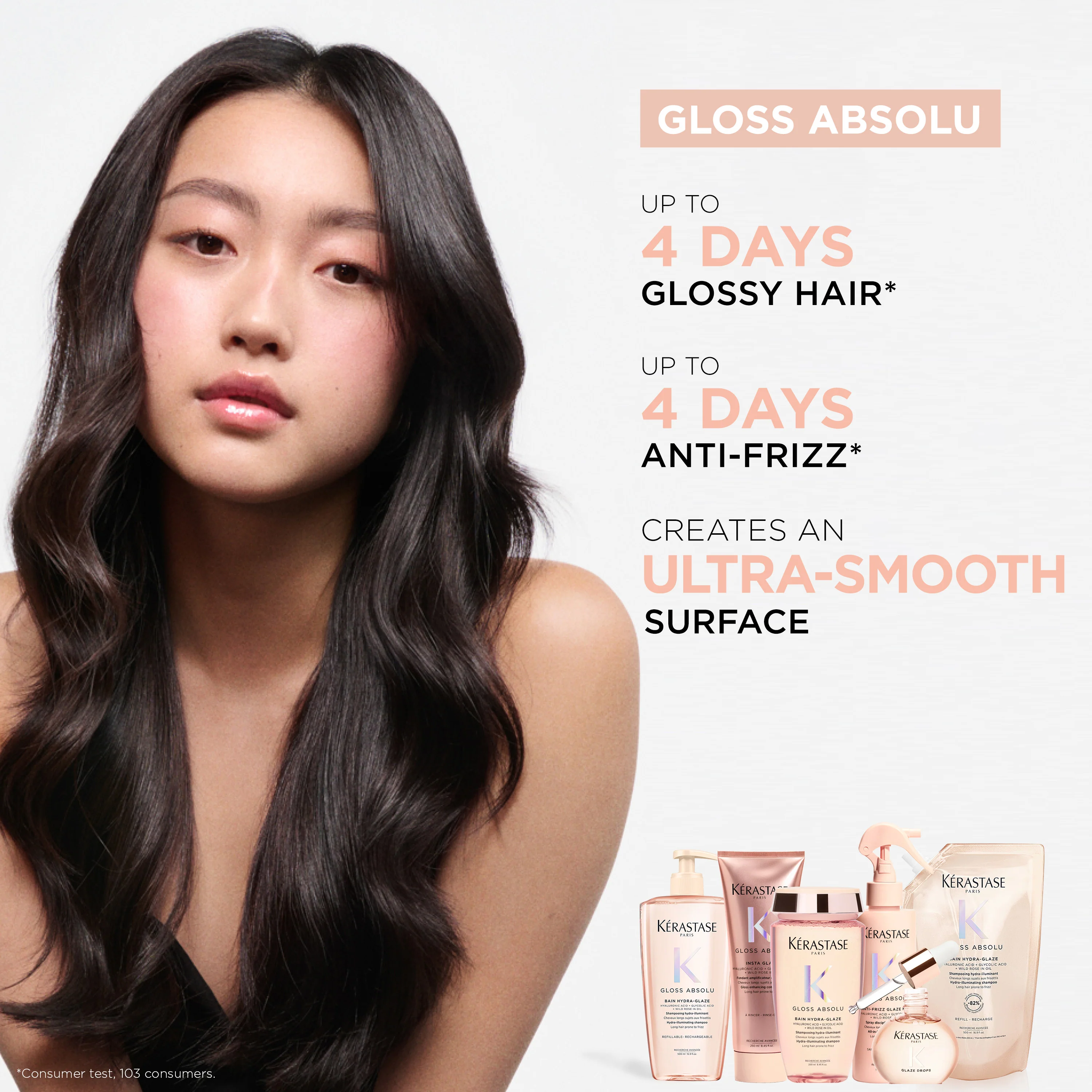 Kérastase Gloss Absolu Bain Hydra-Glaze Hydra-Illuminating Shampoo 250ml & Glaze Drops Hair Oil 45ml Twin - Image 2