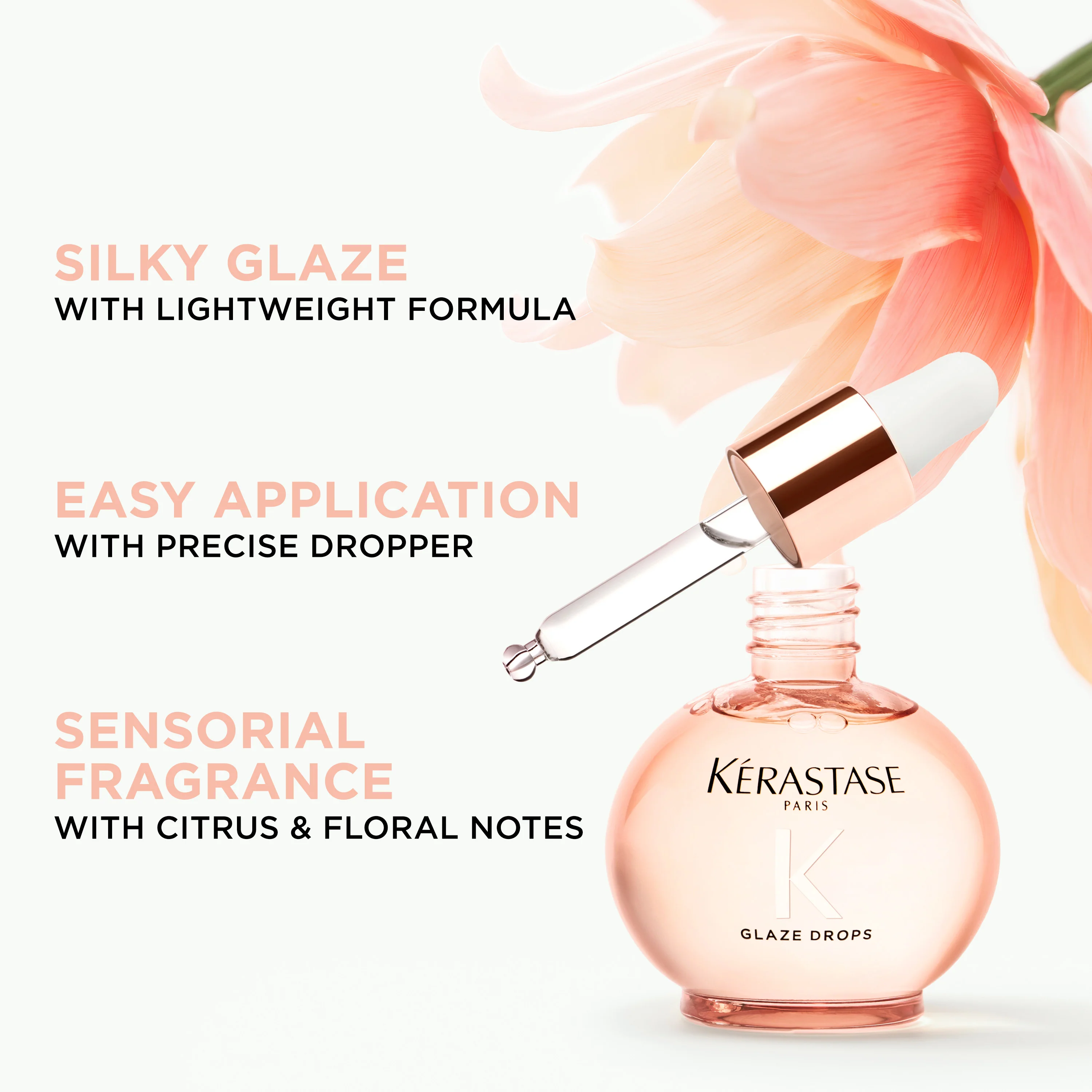 Kérastase Gloss Absolu Bain Hydra-Glaze Hydra-Illuminating Shampoo 250ml & Glaze Drops Hair Oil 45ml Twin - Image 4